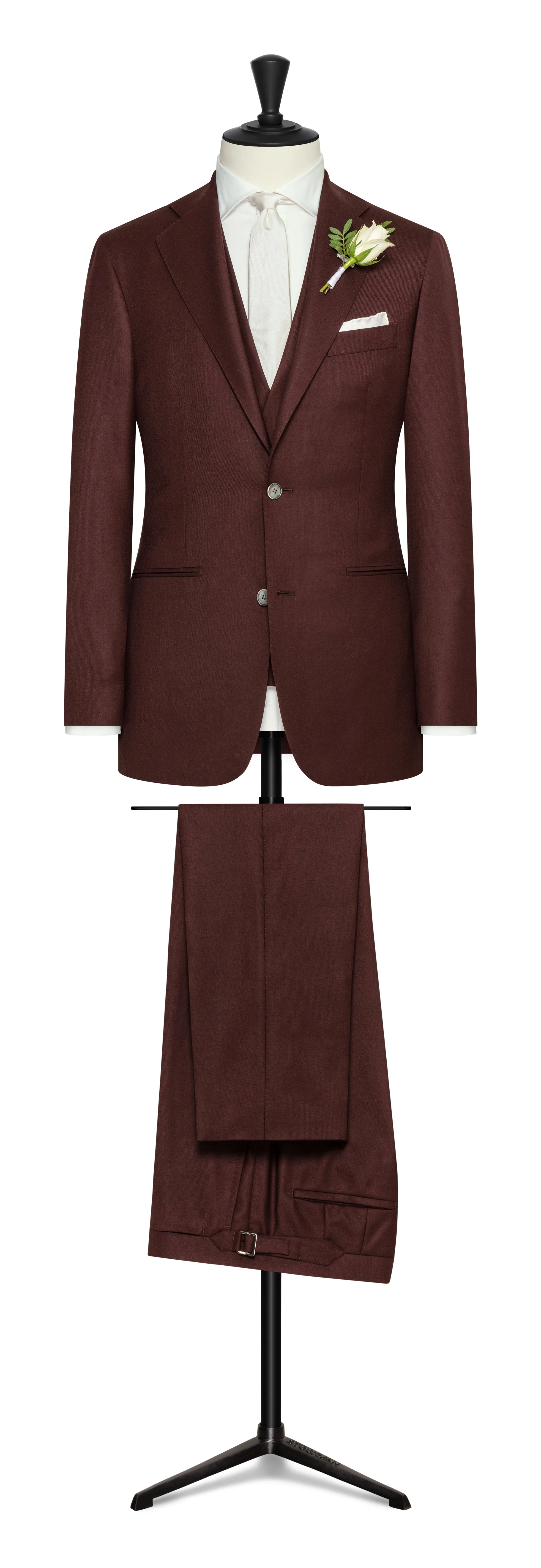 Angelico Doppio Ritorto S130 Merino Wool Twill Burgundy