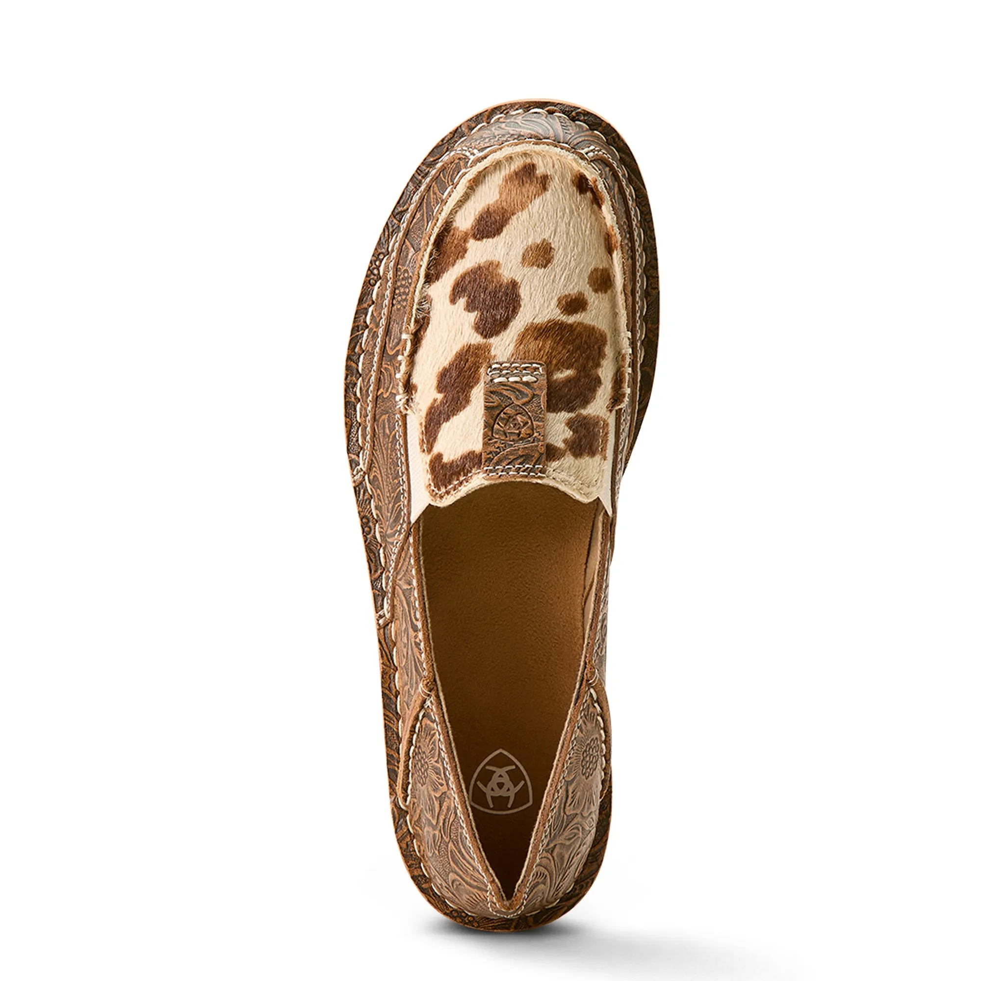 Ariat Cruiser Slip On Shoe [Tan Floral Emboss Brindle Hair on Hide] ✙ON SALE NOW✙
