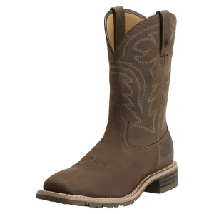ARIAT HYBRID RANCHER WATERPROOF WESTERN BOOT-OILY DISTRESSED BROWN