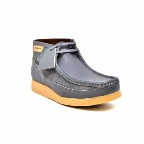 British Walkers New Castle Wallabee Boots Men's Gray Leather and Suede