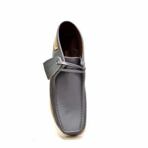 British Walkers New Castle Wallabee Boots Men's Gray Leather and Suede