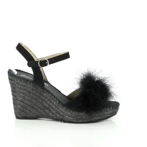Calzanor 2213 Marabu Black Slingback Espadrilles