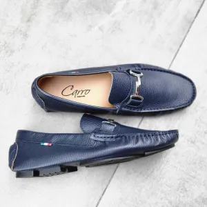 Carro Positano Mens Premium Italian handmade Leather Chain loafers