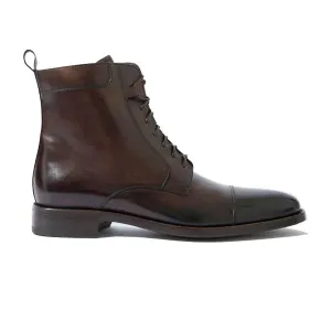 Derby Classy Brown Leather High Ankle Boots