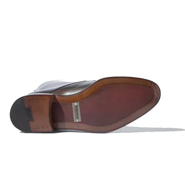Derby Classy Brown Leather High Ankle Boots