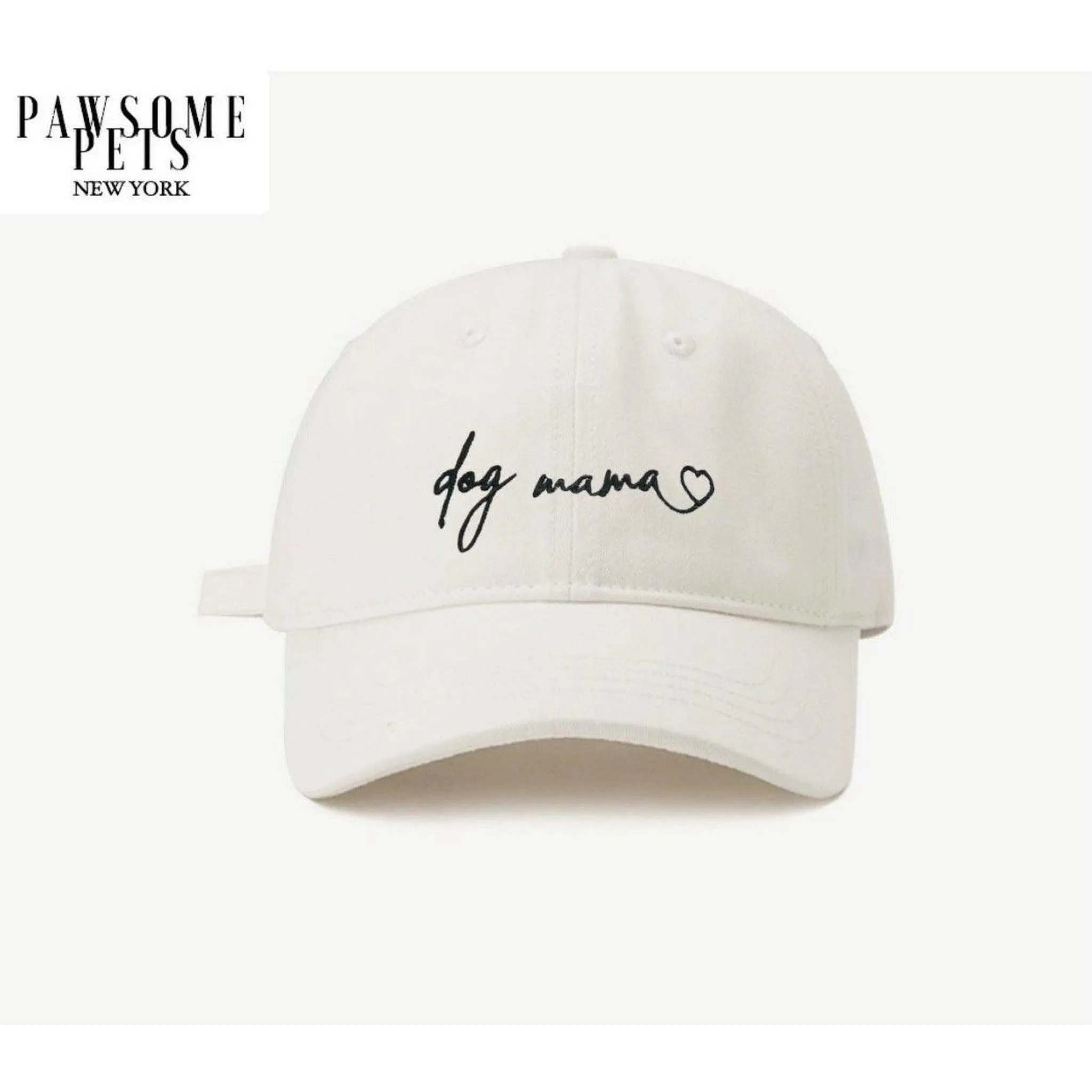 Dog Mom Hat - White