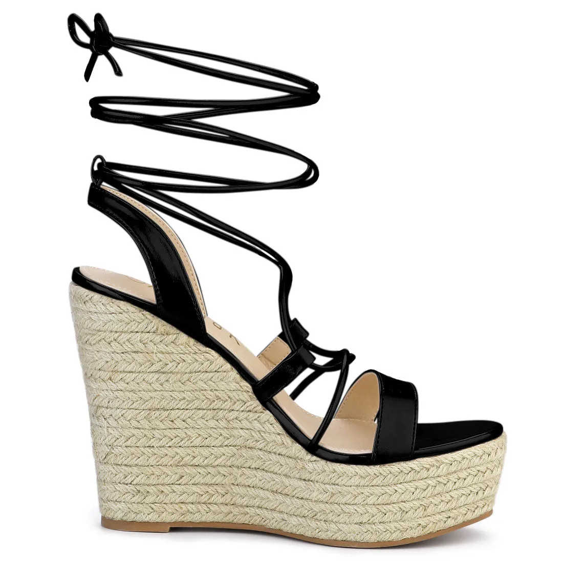 Espadrilles Platform Wedges Heel Lace Up Sandals