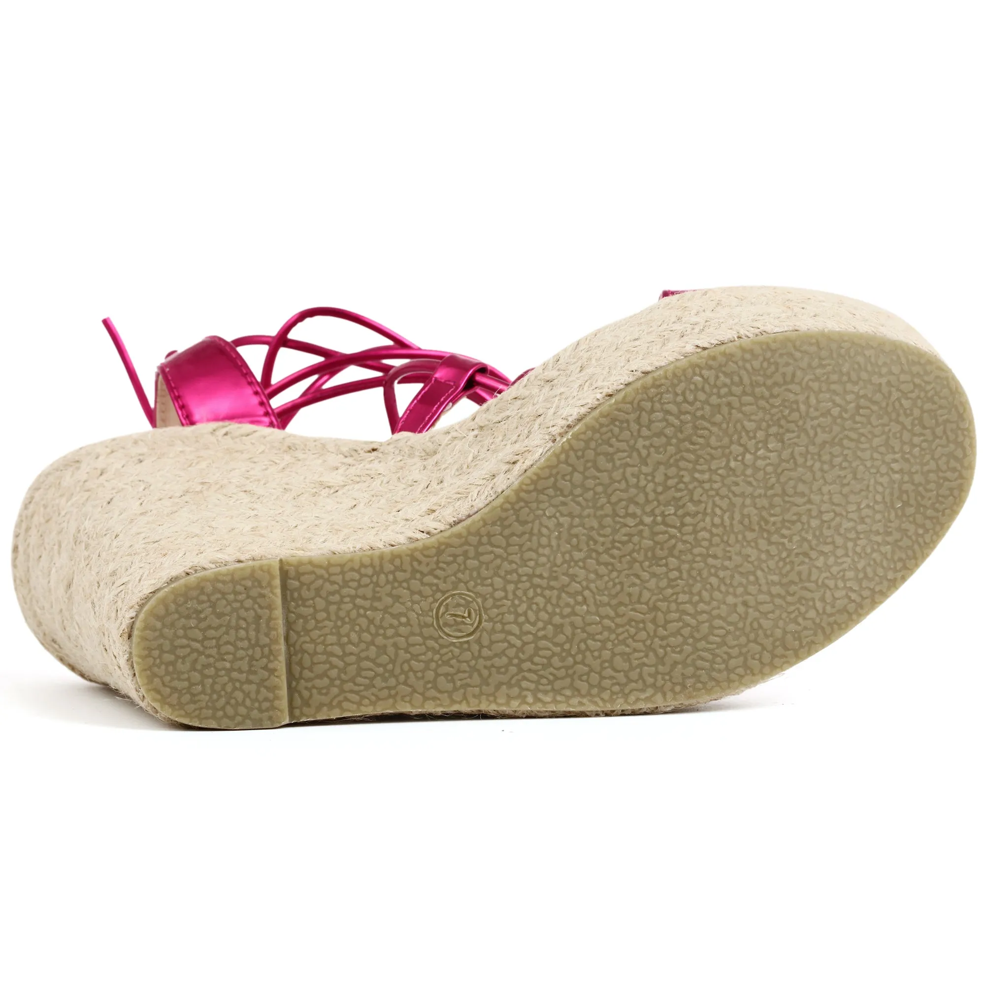 Espadrilles Platform Wedges Heel Lace Up Sandals