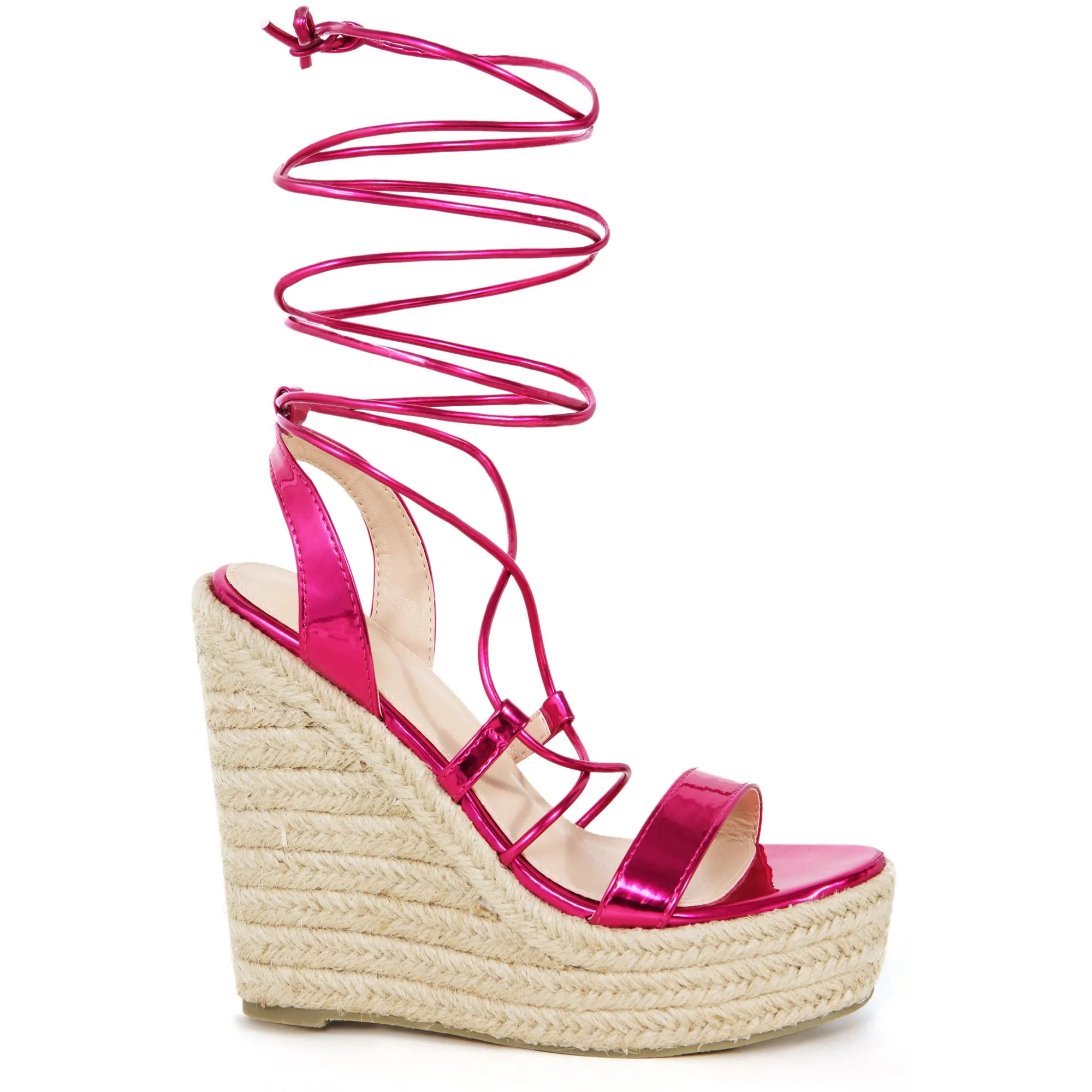Espadrilles Platform Wedges Heel Lace Up Sandals