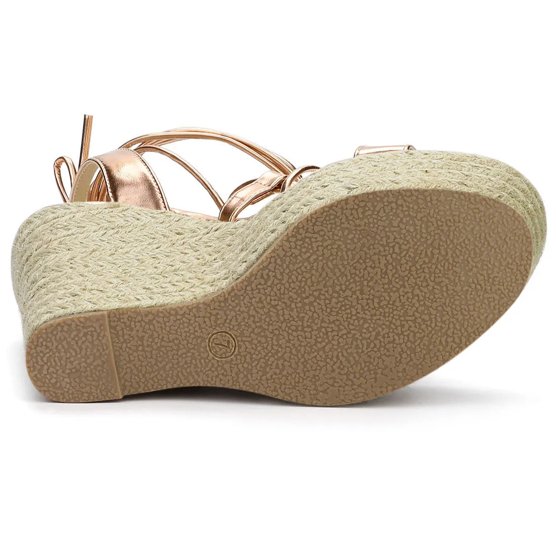 Espadrilles Platform Wedges Heel Lace Up Sandals