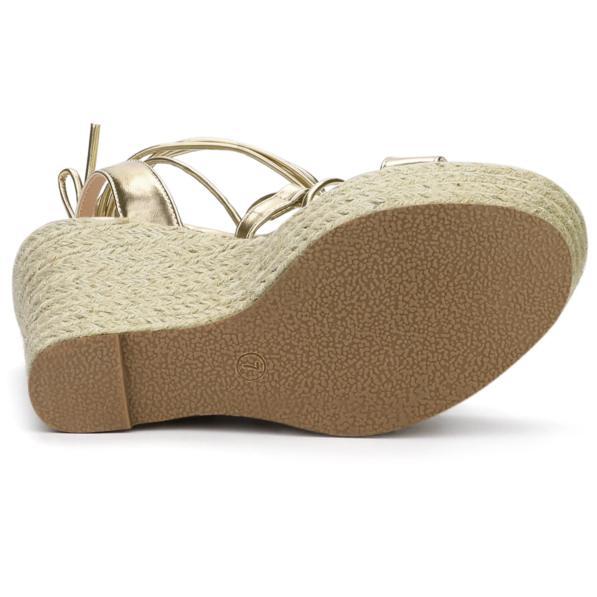 Espadrilles Platform Wedges Heel Lace Up Sandals