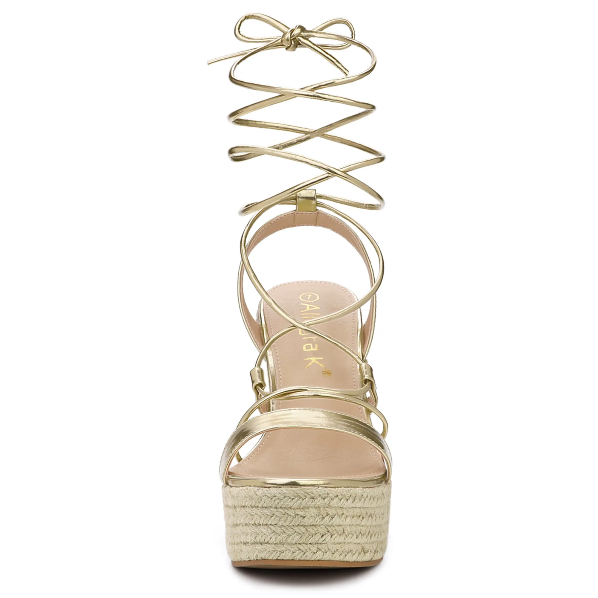 Espadrilles Platform Wedges Heel Lace Up Sandals