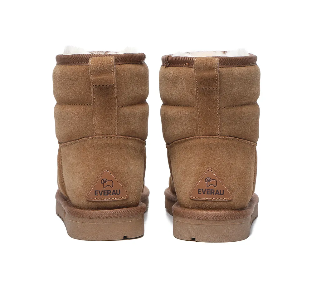 EVERAU® Mini Sheepskin Boots Women Puffer