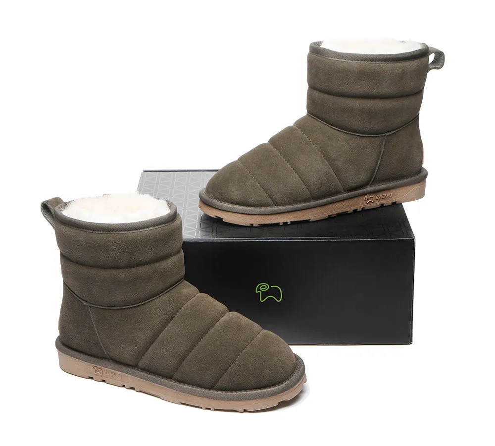 EVERAU® Mini Sheepskin Boots Women Puffer