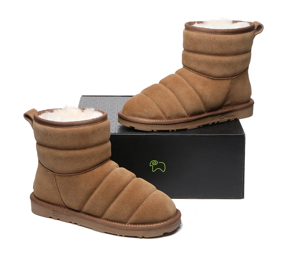 EVERAU® Mini Sheepskin Boots Women Puffer