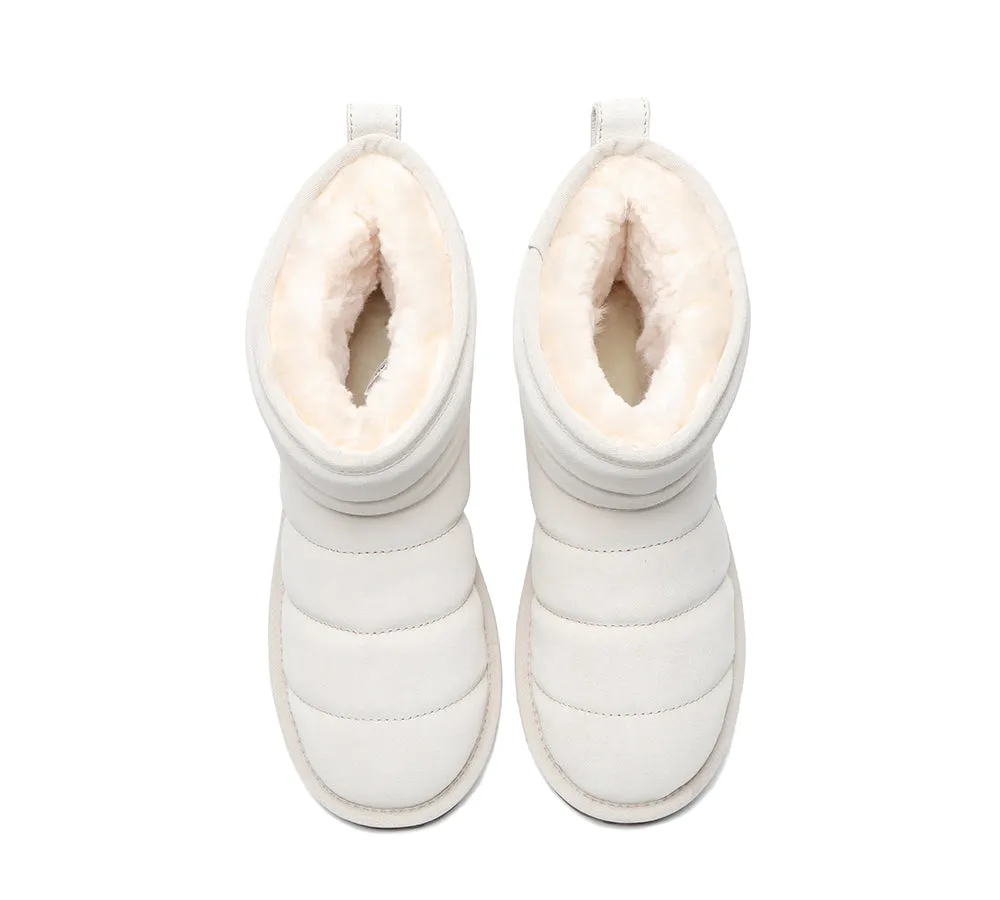 EVERAU® Mini Sheepskin Boots Women Puffer