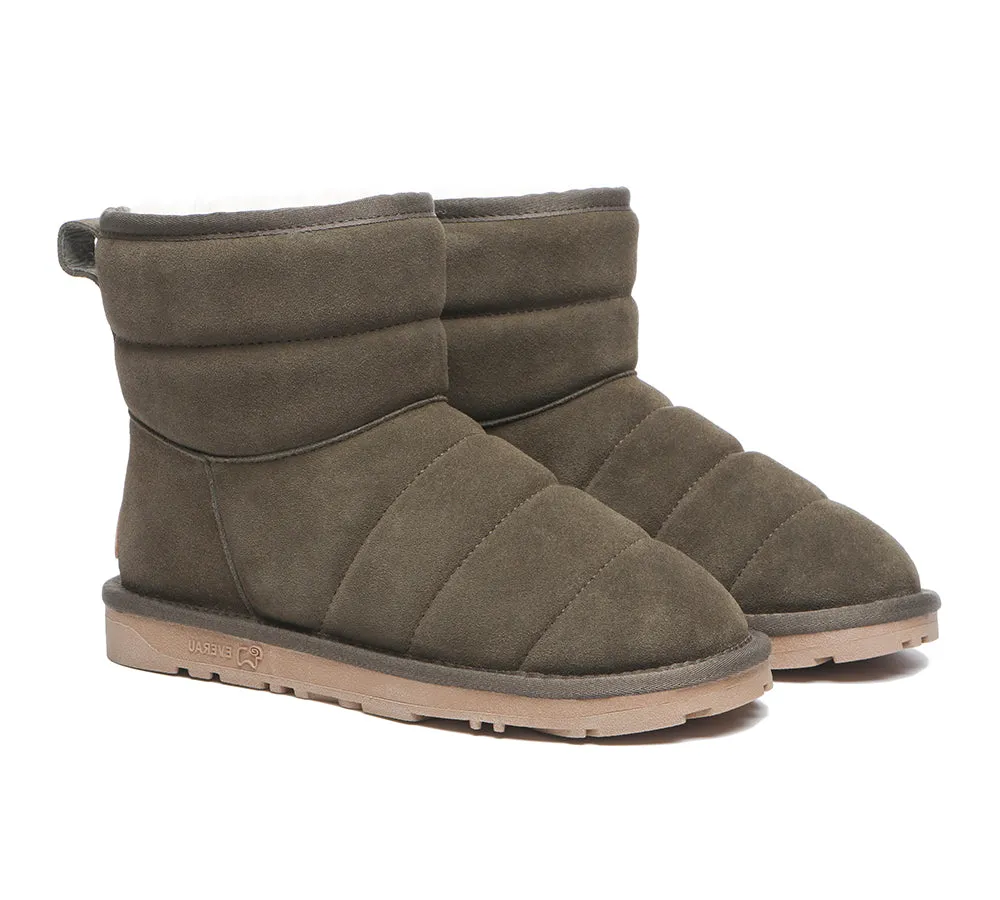EVERAU® Mini Sheepskin Boots Women Puffer