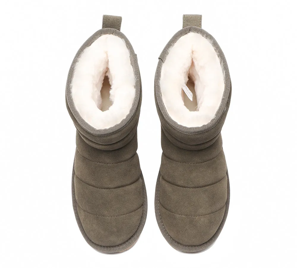 EVERAU® Mini Sheepskin Boots Women Puffer