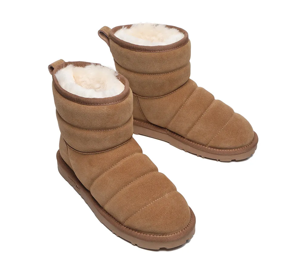 EVERAU® Mini Sheepskin Boots Women Puffer