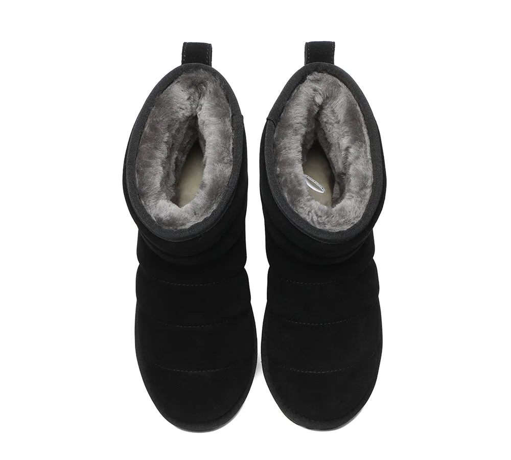 EVERAU® Mini Sheepskin Boots Women Puffer