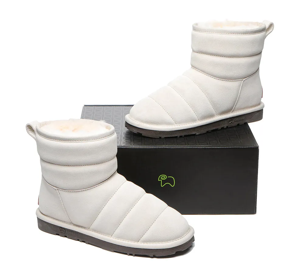 EVERAU® Mini Sheepskin Boots Women Puffer