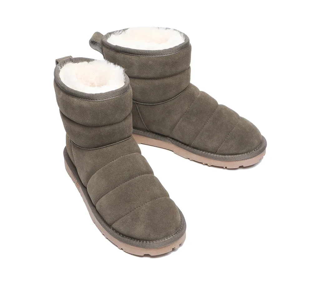 EVERAU® Mini Sheepskin Boots Women Puffer