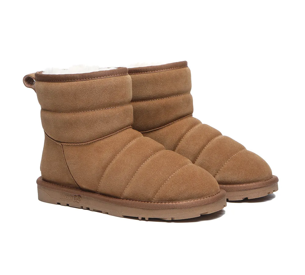 EVERAU® Mini Sheepskin Boots Women Puffer
