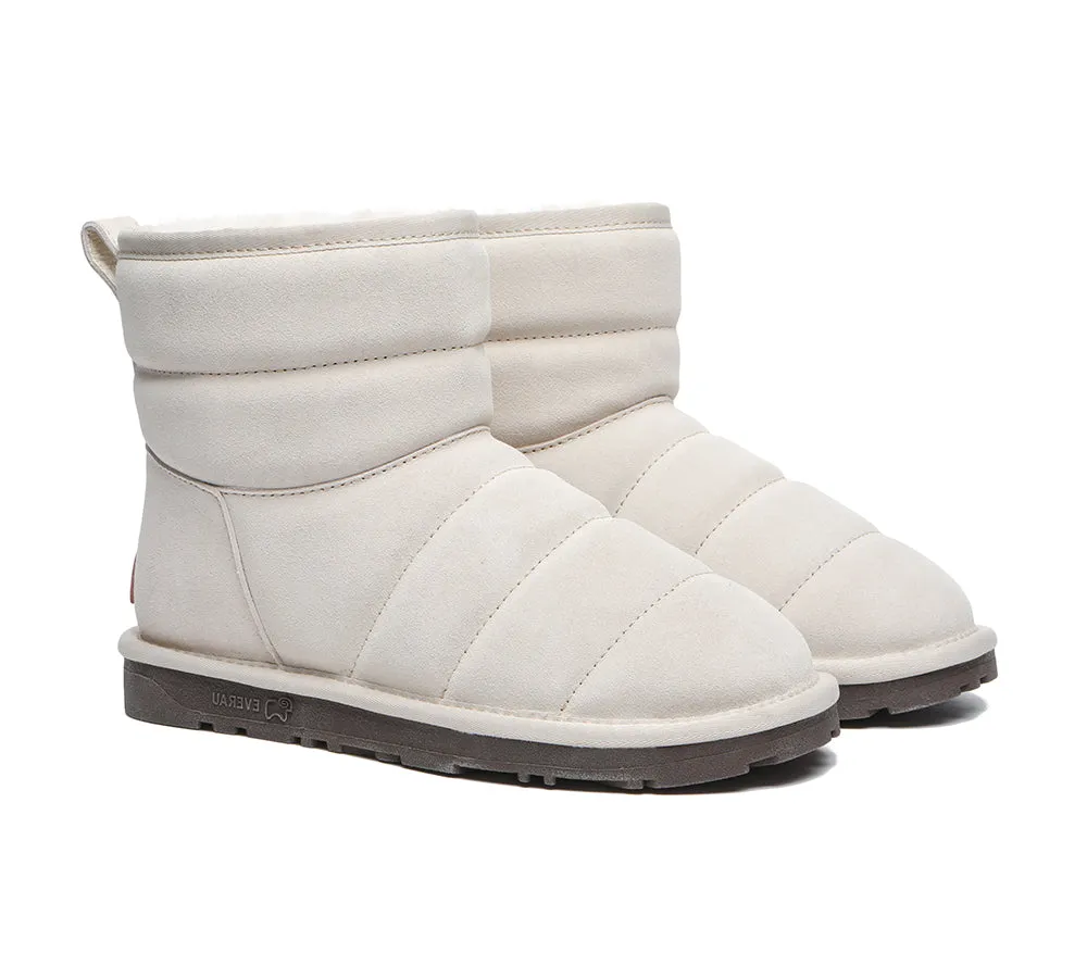 EVERAU® Mini Sheepskin Boots Women Puffer