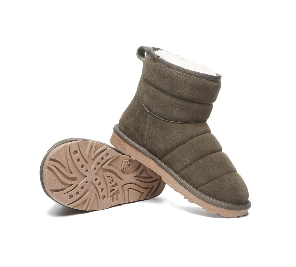 EVERAU® UGG Boots Sheepskin Wool Mini Puffer