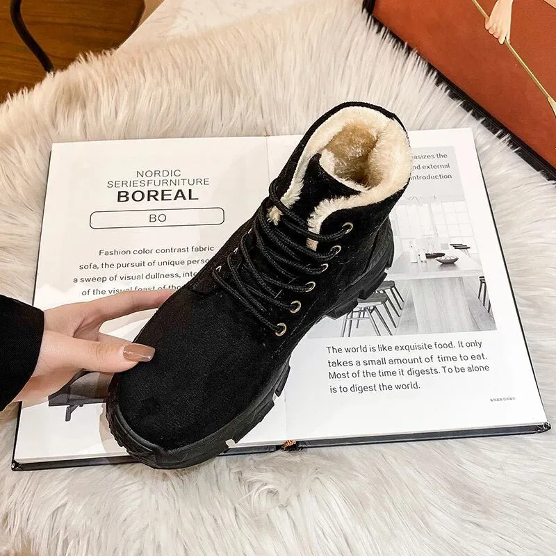 Fur Lined Platform Boots