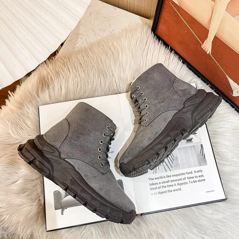 Fur Lined Platform Boots