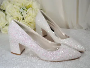 Glitter Wedding Shoes | 2 Inch Chunky Heel