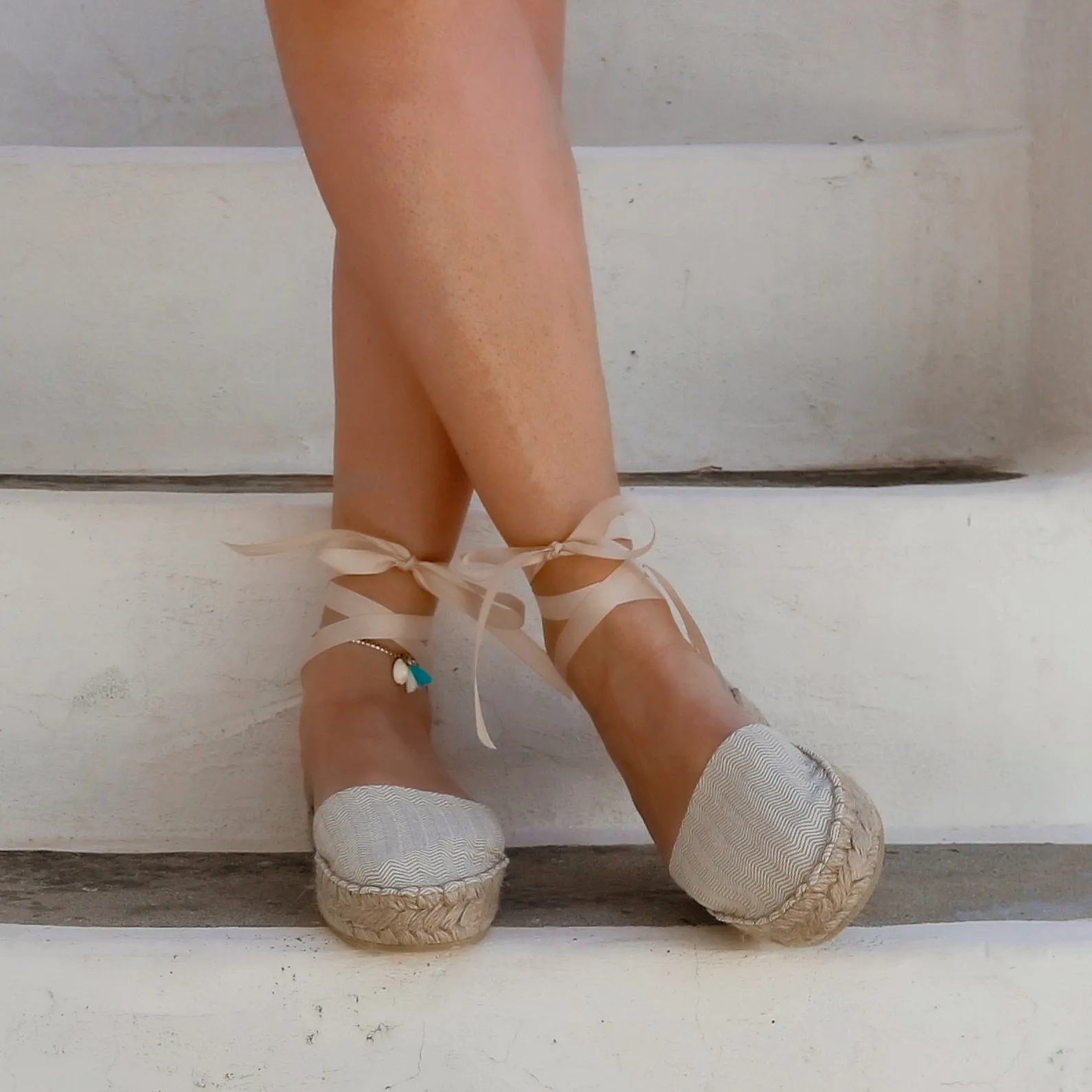 Herringbone Espadrilles - Double Sole