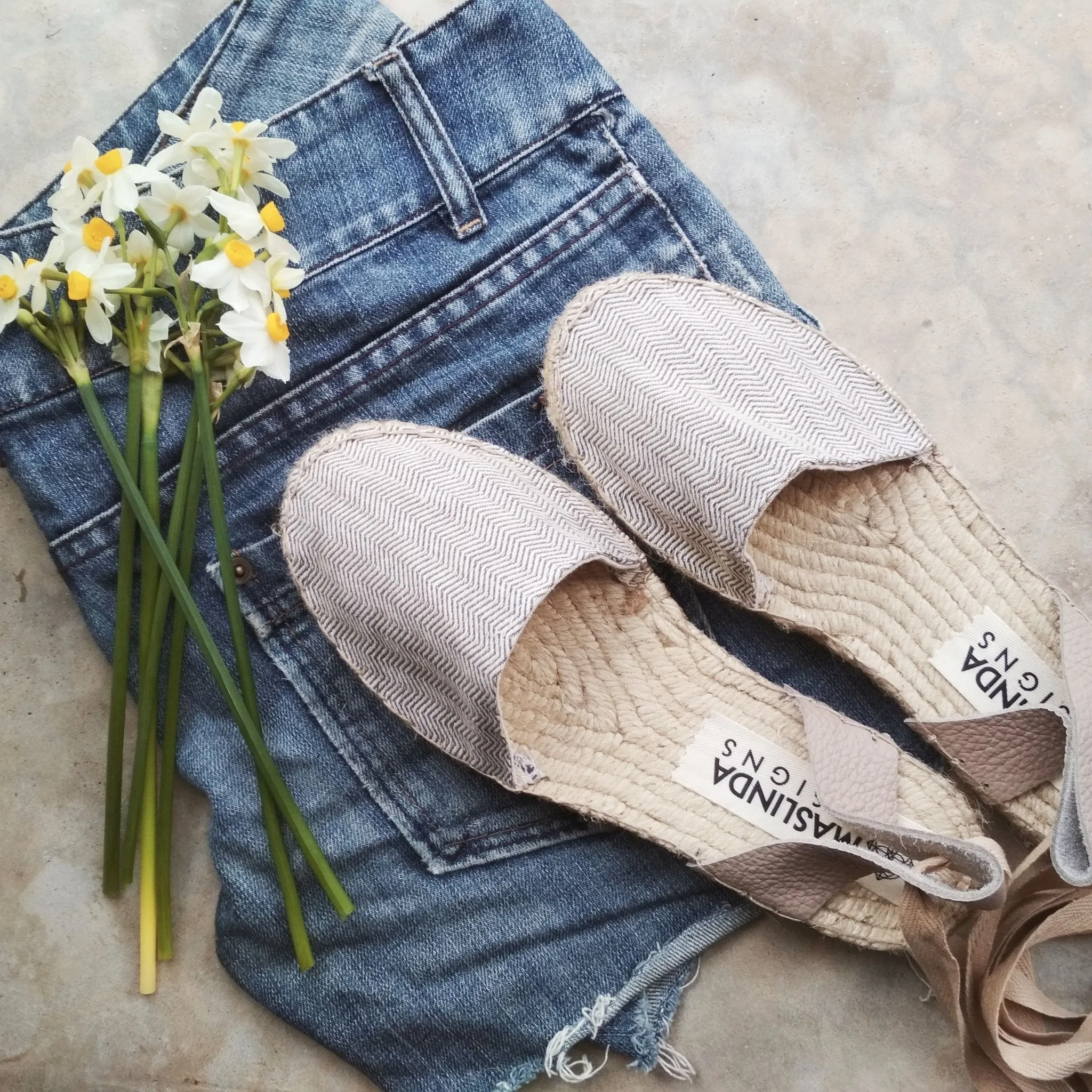 Herringbone Espadrilles - Double Sole