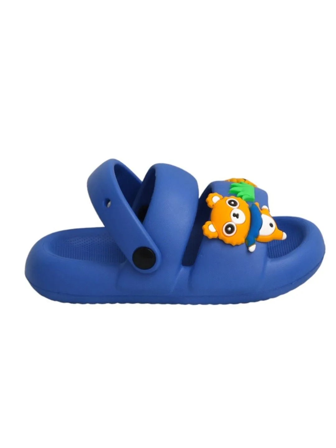 Kids' Adventure-Charm Teddy Themed Sling Back Sandals, Blue
