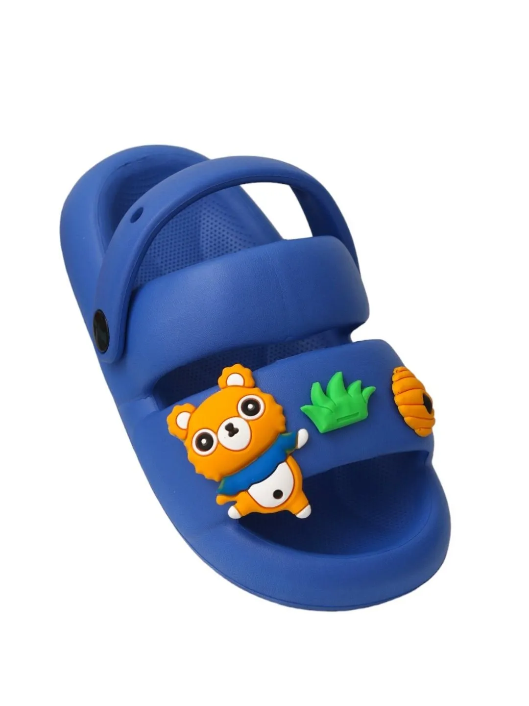 Kids' Adventure-Charm Teddy Themed Sling Back Sandals, Blue