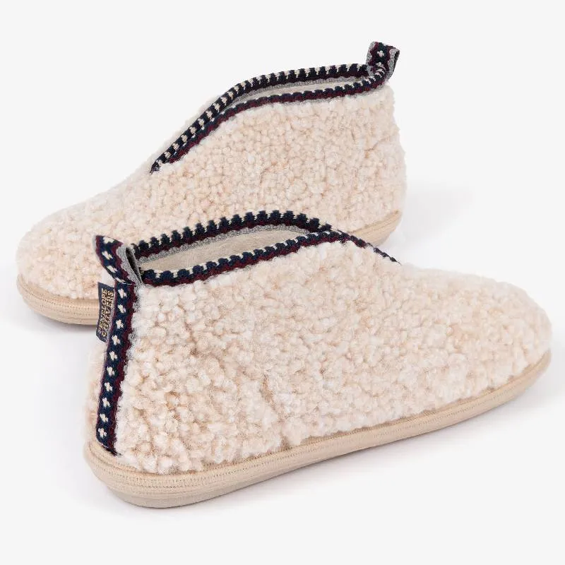 Penelope Chilvers Puck Fleece Ladies Slipper - Ivory