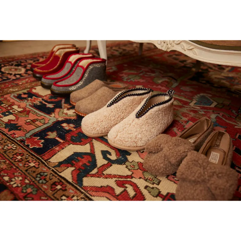 Penelope Chilvers Puck Fleece Ladies Slipper - Ivory