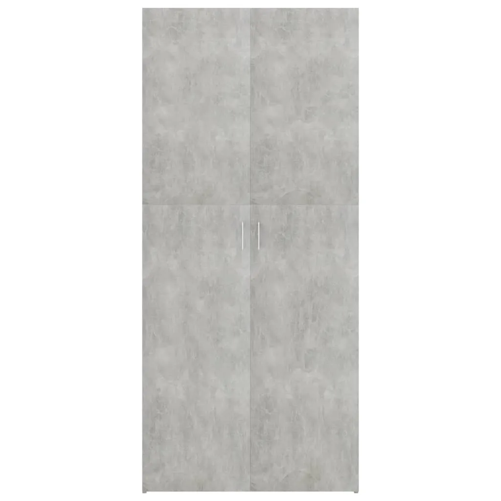 Shoe Cabinet Concrete Grey 80x35.5x180 cm Engineered Wood