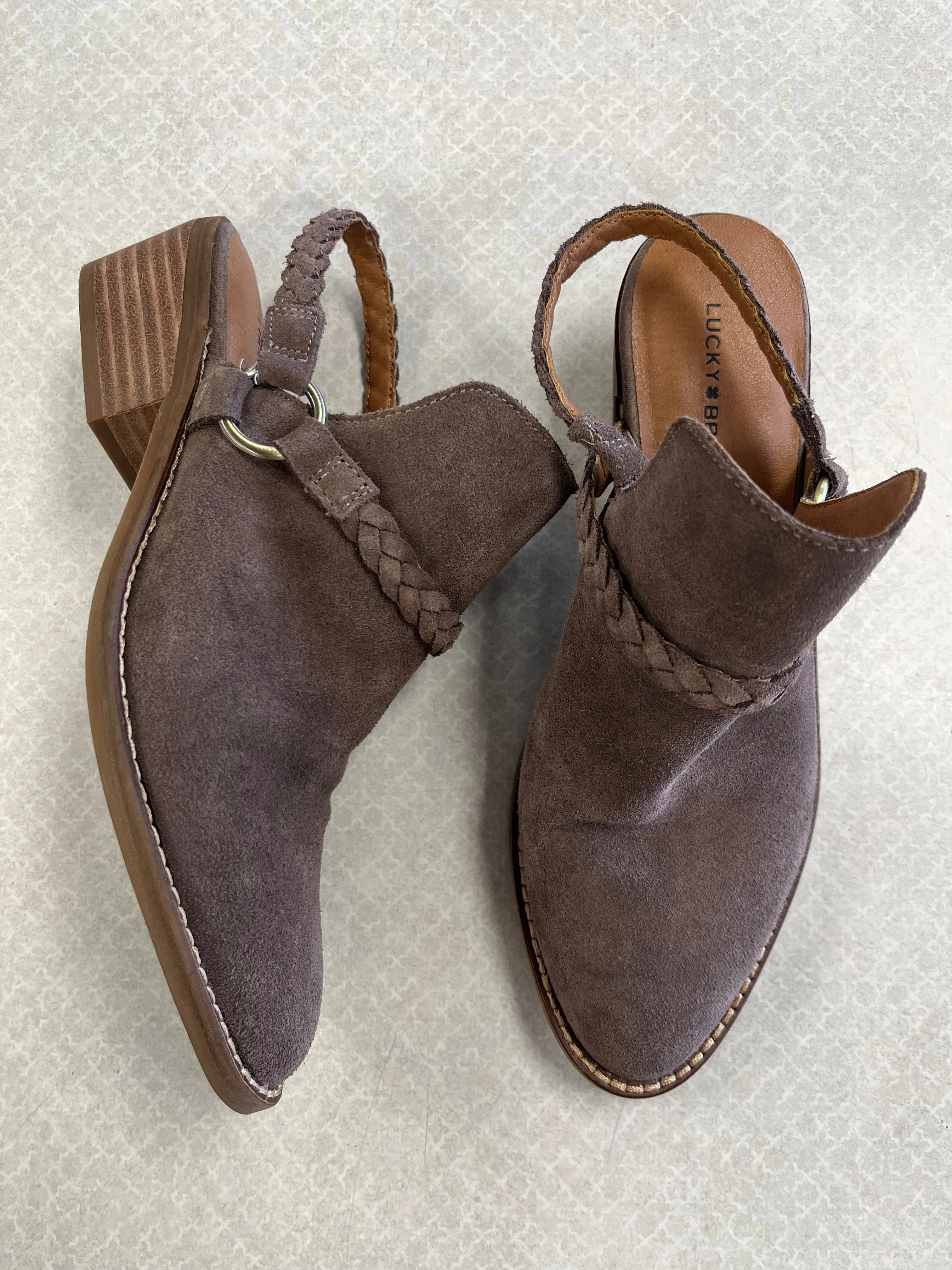 Shoes Heels Block By Lucky Brand In Brown, Size:8