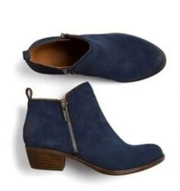 Square Low Heels Ankle Boots