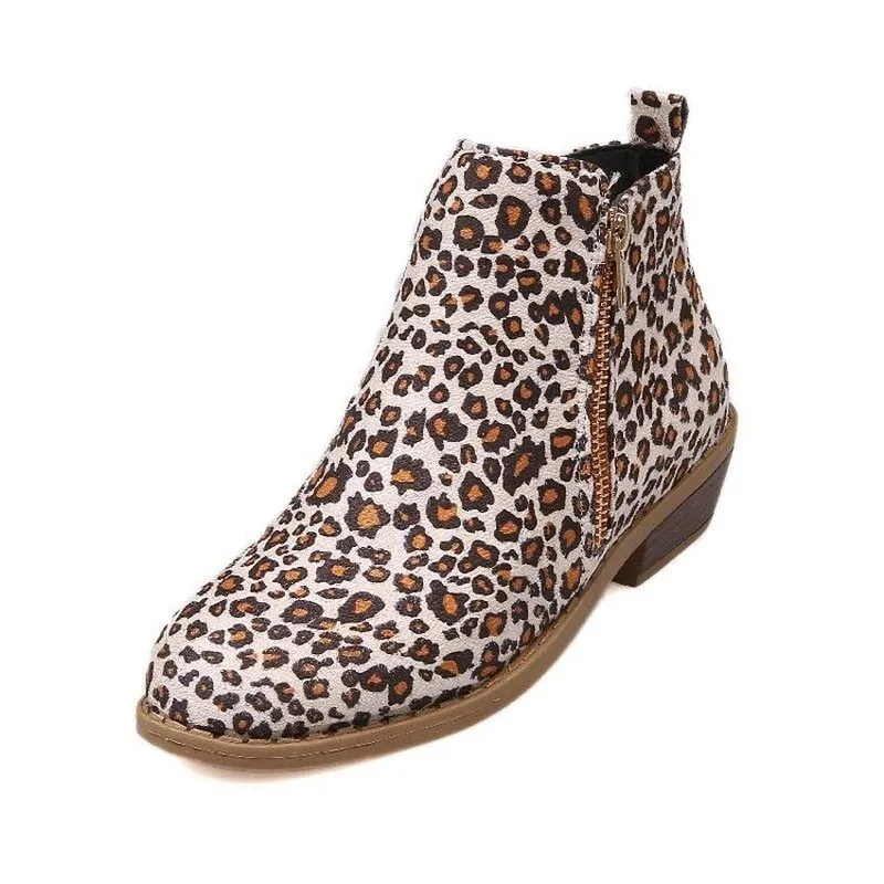 Square Low Heels Ankle Boots