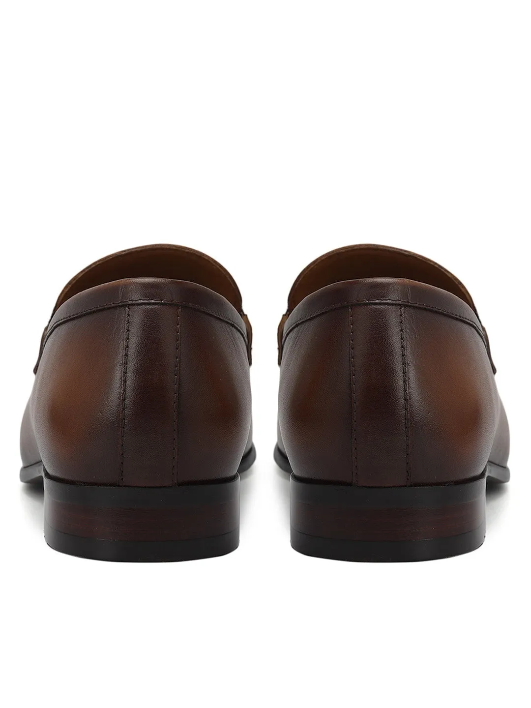Tan Loafers With Contrast Panel