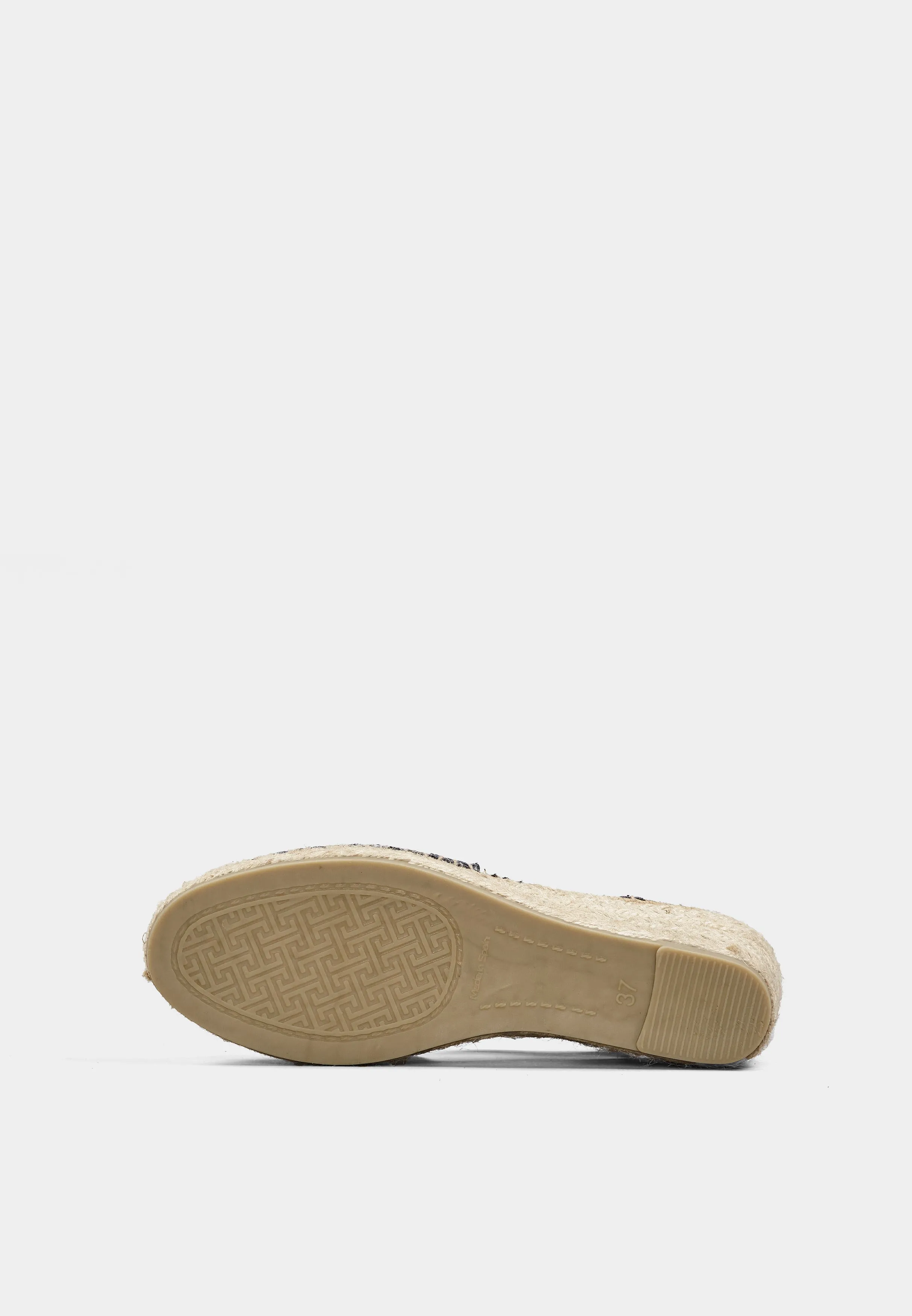 Ter Black Linen Wedge Espadrille