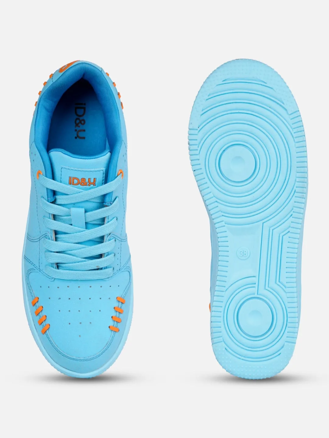 Women's Blue Platform Sneakers (IU1013)